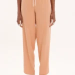 Calça Reta Com Amarração Cintura Alta Caramelo Sport Easy