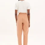 Calça Reta Com Amarração Cintura Alta Caramelo Sport Easy