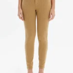 Sport Easy Calça Skinny Cintura Alta Cós Diferenciado Bege